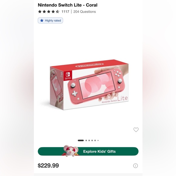 Coral Nintendo Switch Lite - Picture 5 of 8